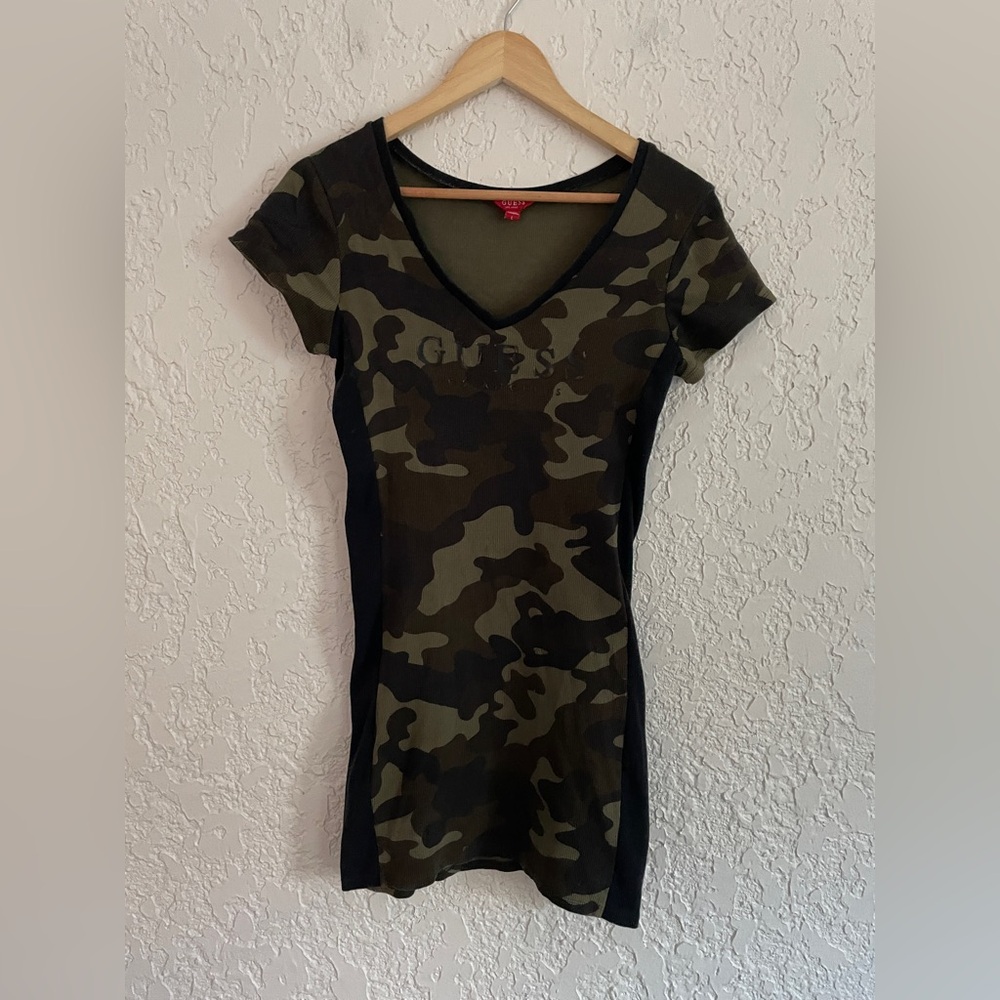 GUESS Vintage Y2K RARE Cotton Rib Bodycon Minidress - L